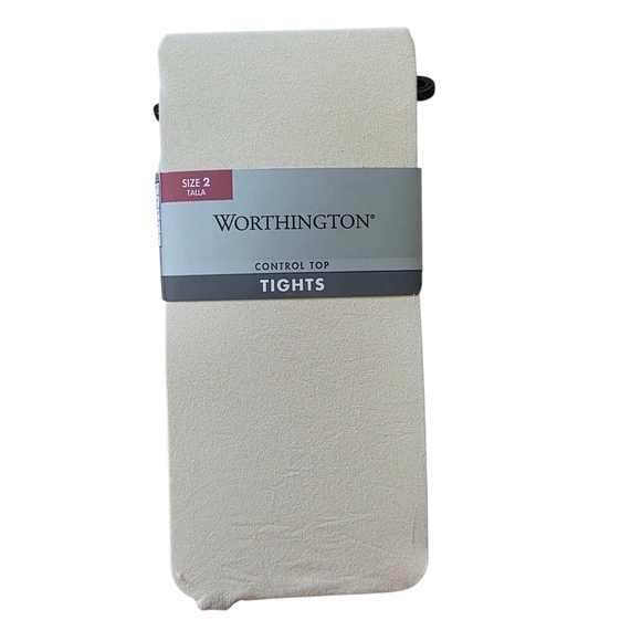 🔥5 FOR $25🔥 Worthington Tights, Porcelain Beige, Size 2 *See Measurements - Picture 1 of 4